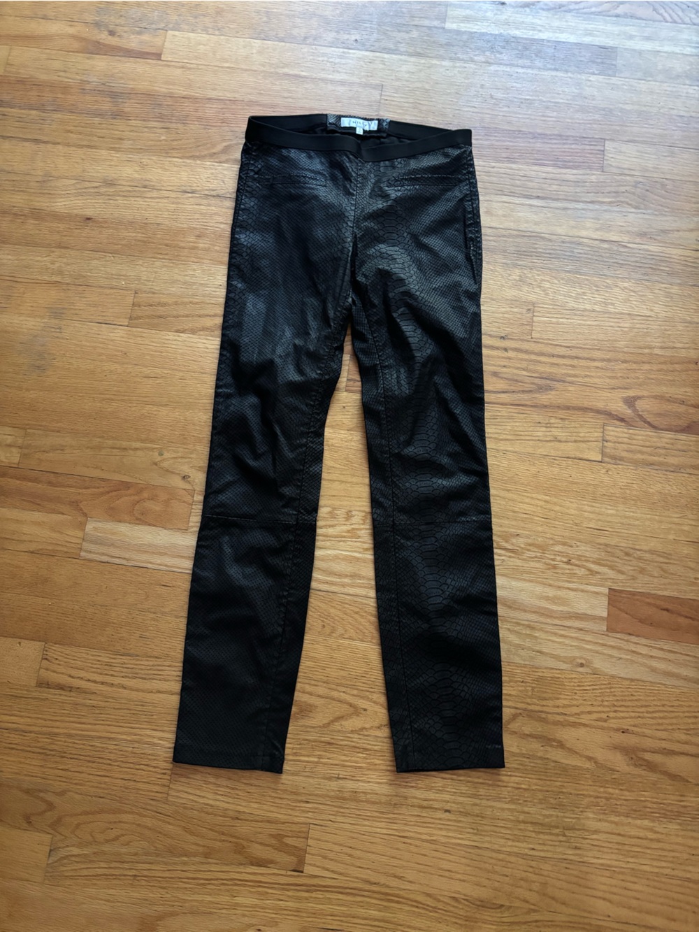 Milly lambskin leather pants